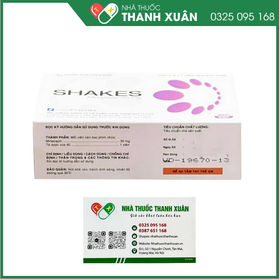 Shakes điều trị trầm cảm