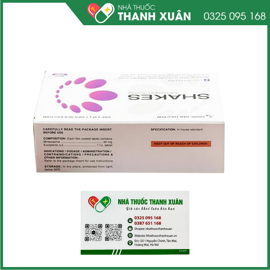 Shakes điều trị trầm cảm