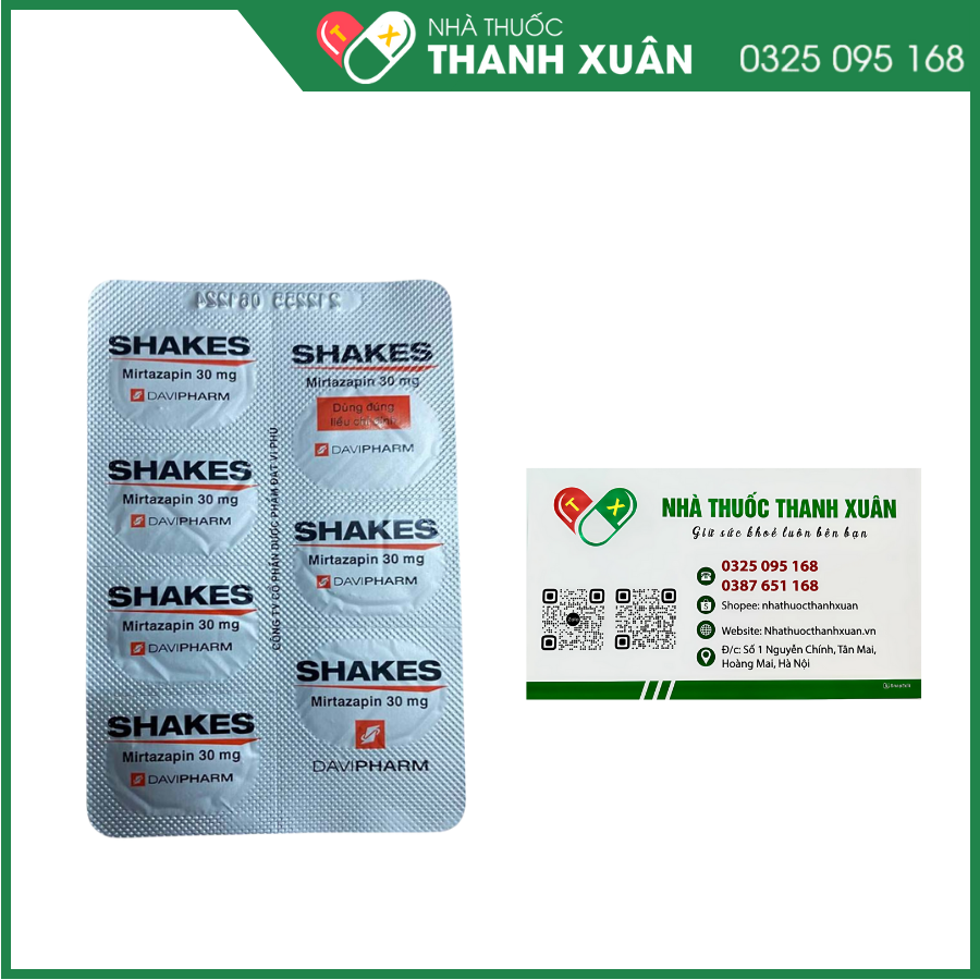 Shakes điều trị trầm cảm
