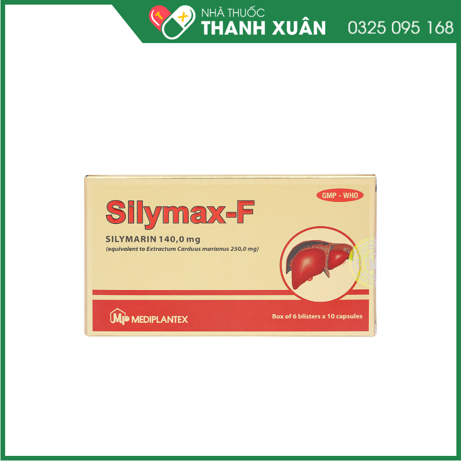 Silymax-F 140mg hỗ trợ điều trị viêm gan do virus, xơ gan