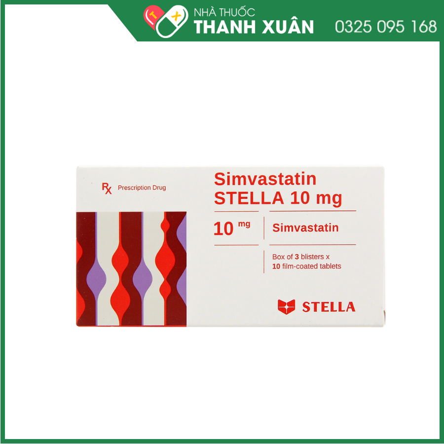 Simvastatin STELLA 10mg điều trị rối loạn lipid máu