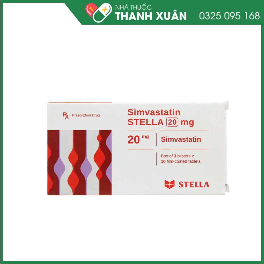 Simvastatin STELLA 20mg điều trị rối loạn lipid máu