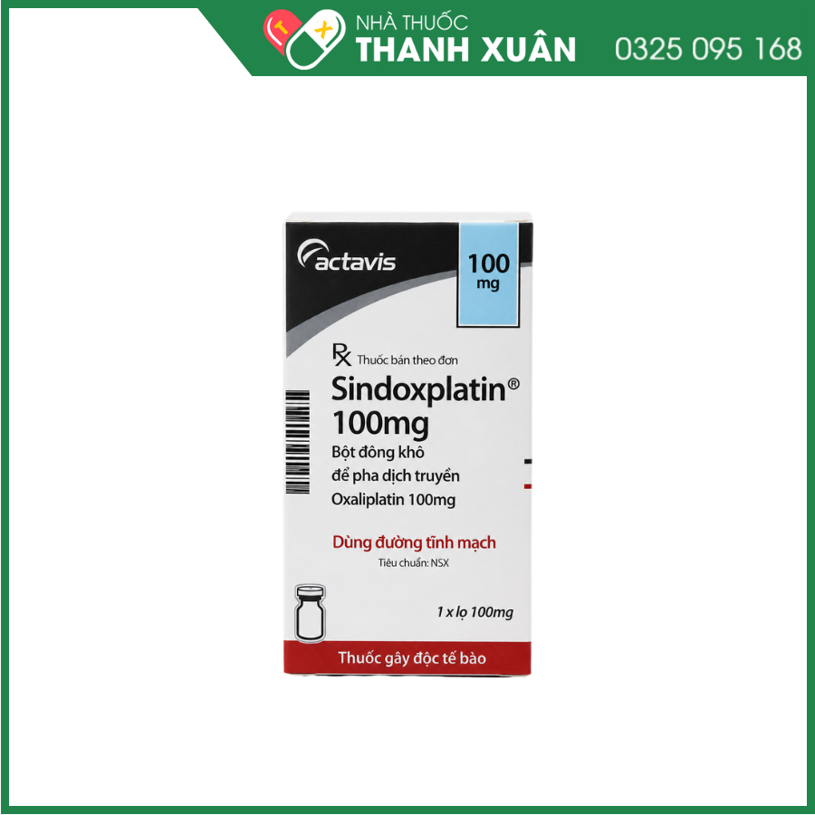 Sindoxplatin 100mg - Thuốc điều trị ung thư đại trực tràng