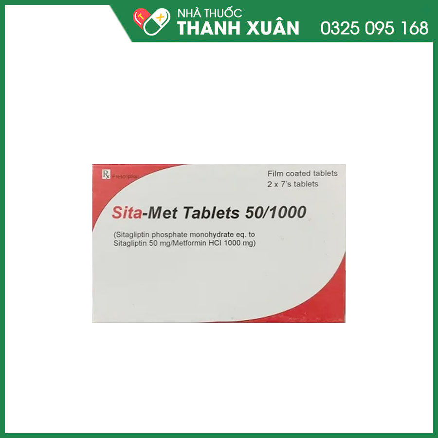 Sita-Met Tablets 50/1000 thuốc điều trị đái tháo đường tuýp 2