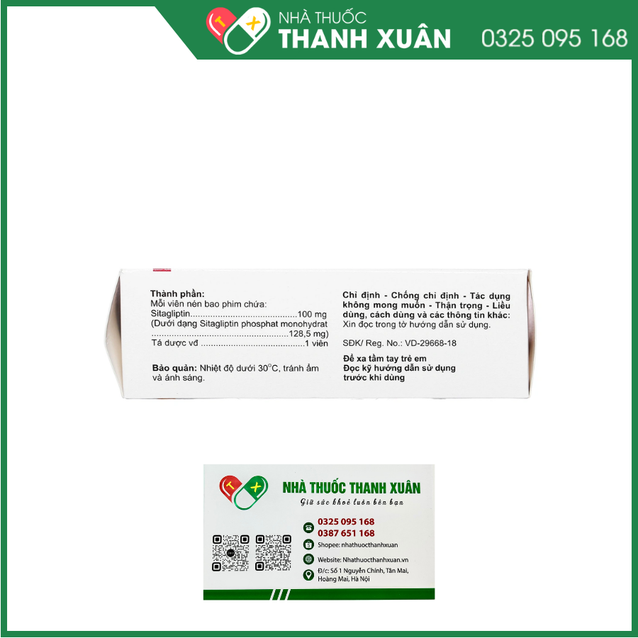 Sitagibes 100 trị đái tháo đường tuýp 2