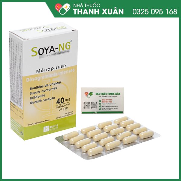 Soya-NG - Viên uống giúp cân bằng nội tiết tố nữ hộp 60 viên