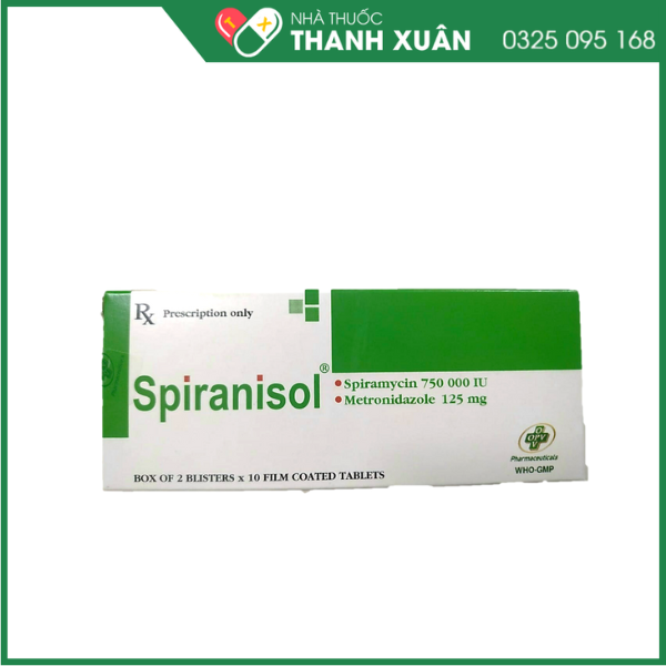 Spiranisol điều trị nhiễm trùng răng – miệng, điều trị dự phòng biến chứng nhiễm trùng tại chỗ sau phẫu thuật răng – miệng.