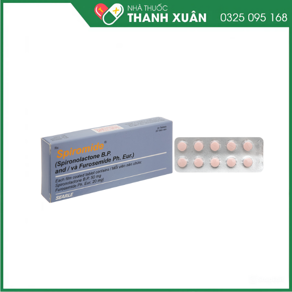 Spiromide trị phù, tăng huyết áp, hội chứng thận hư