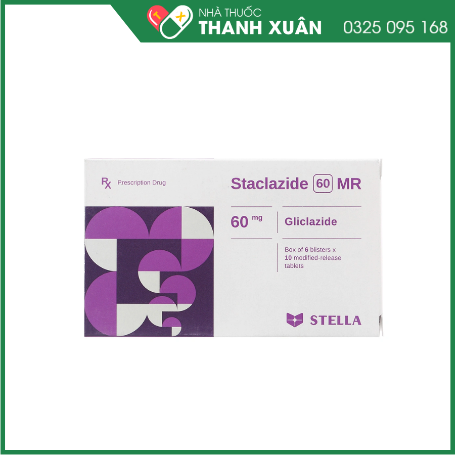 Staclazide 60 MR trị đái tháo đường tuýp 2 không phụ thuộc insulin