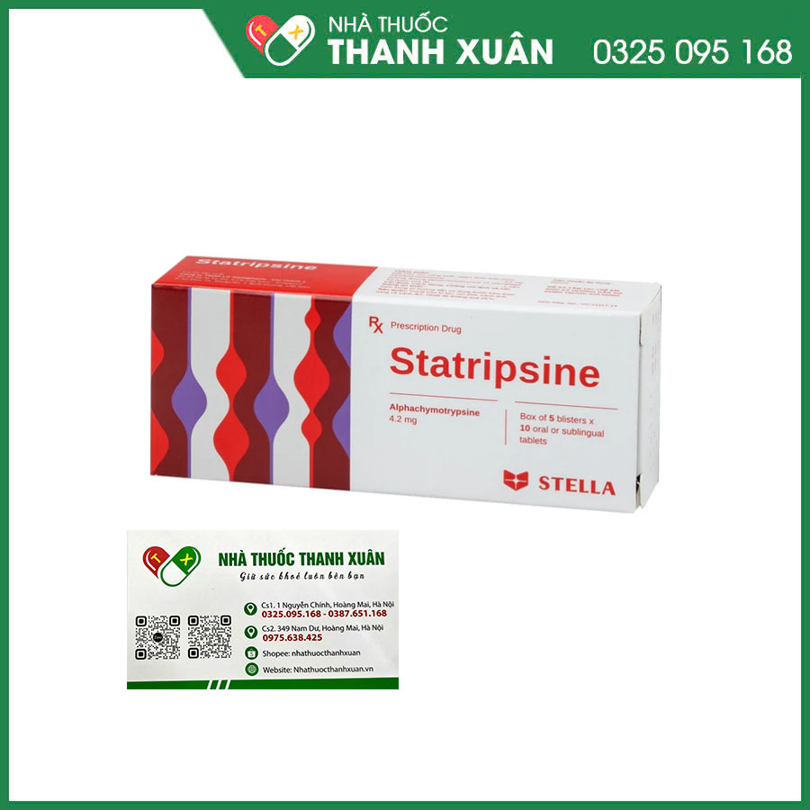 Statripsine thuốc điều trị phù nề sau chấn thương hoặc sau mổ