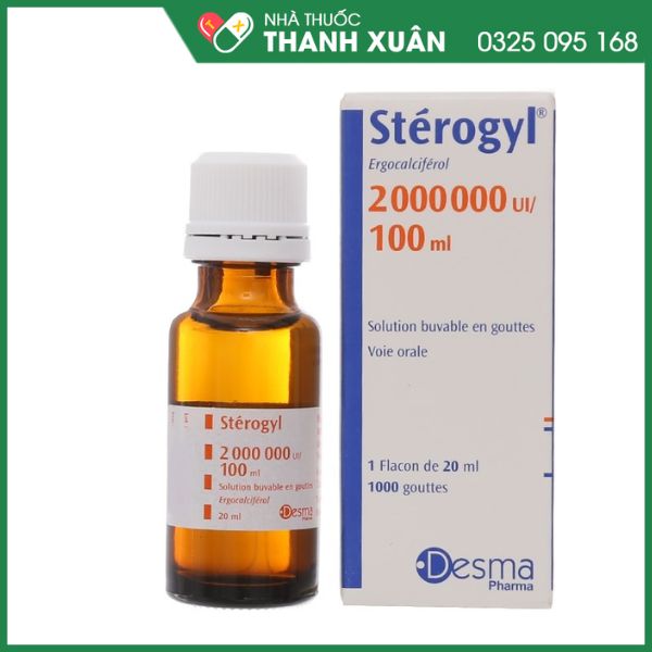 Dung dịch uống Stérogyl 2000000UI/100ml phòng và trị thiếu vitamin D chai 20ml