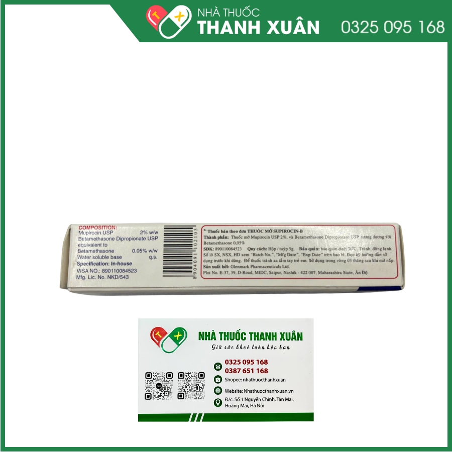 Supirocin-B thuốc điều trị các bệnh về da