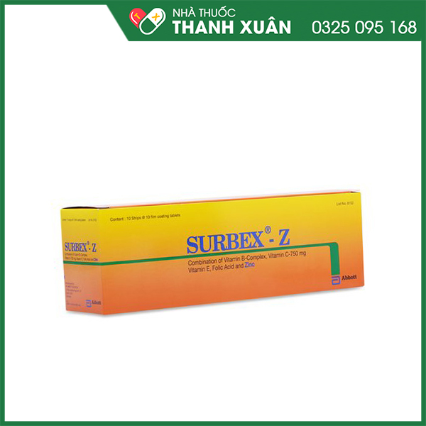 Surbex-Z - thuốc bổ sung vitamin và kẽm