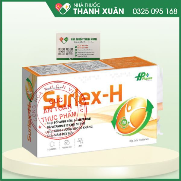 Surlex-H - GIúp bổ sung kẽm, L-Carnitine và vitamin B12 cho cơ thể