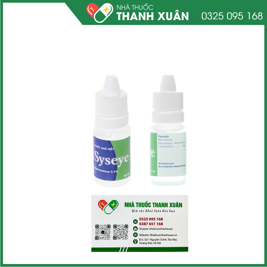 Dung dịch nhỏ mắt Syseye 0,3% giảm kích ứng mắt, khô mắt
