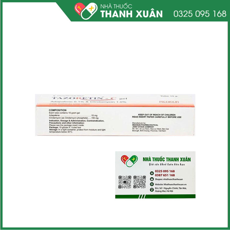 Tazoretin-C thuốc bôi ngoài da điều trị mụn trứng cá