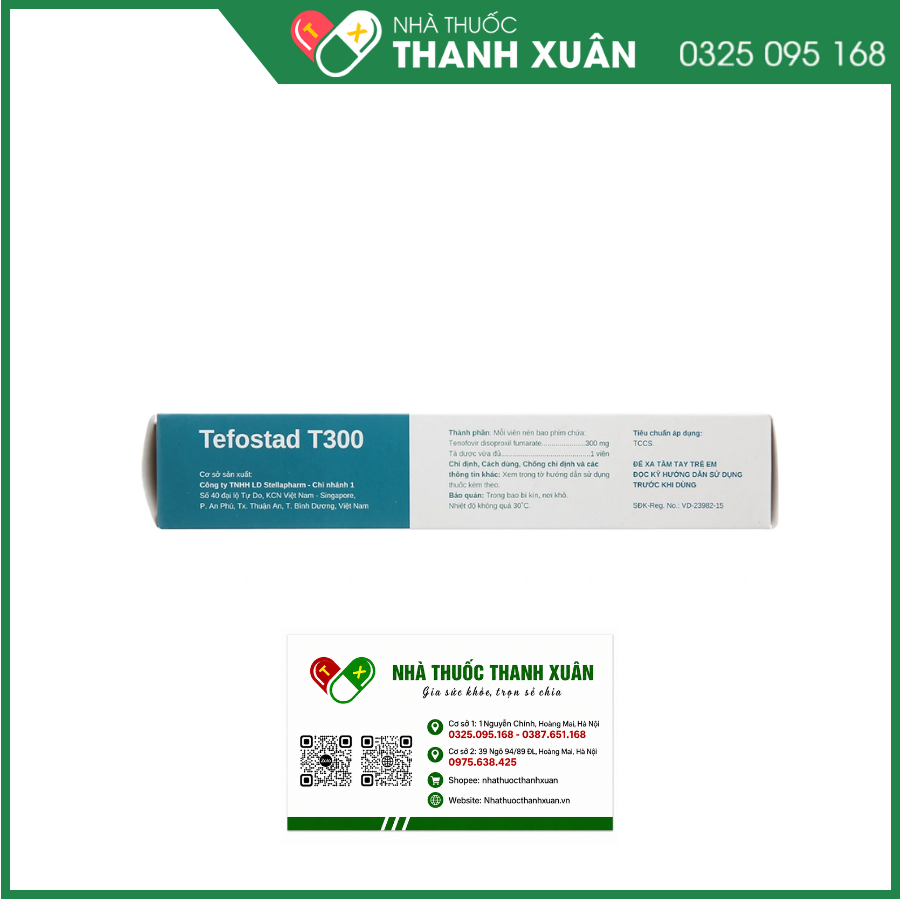 Thuốc Tefostad T300 Stella phòng và điều trị nhiễm HIV-1