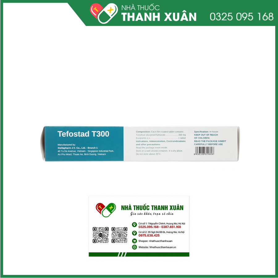 Thuốc Tefostad T300 Stella phòng và điều trị nhiễm HIV-1