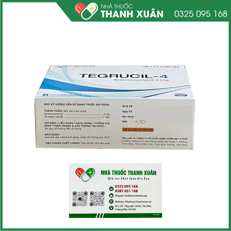 Tegrucil-4 - Dự phòng huyết khối tắc mạch