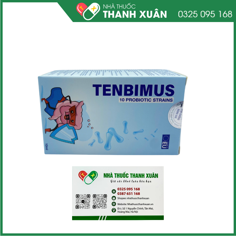 Tenbimus – Men vi sinh đa chủng châu Âu cải thiện hệ vi sinh đường ruột