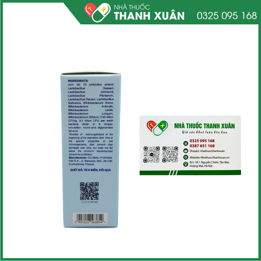 Tenbimus – Men vi sinh đa chủng châu Âu cải thiện hệ vi sinh đường ruột