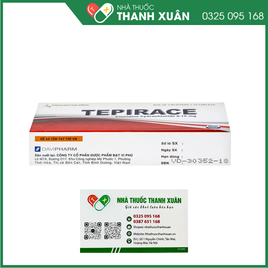 Thuốc Tepirace điều trị tăng huyết áp