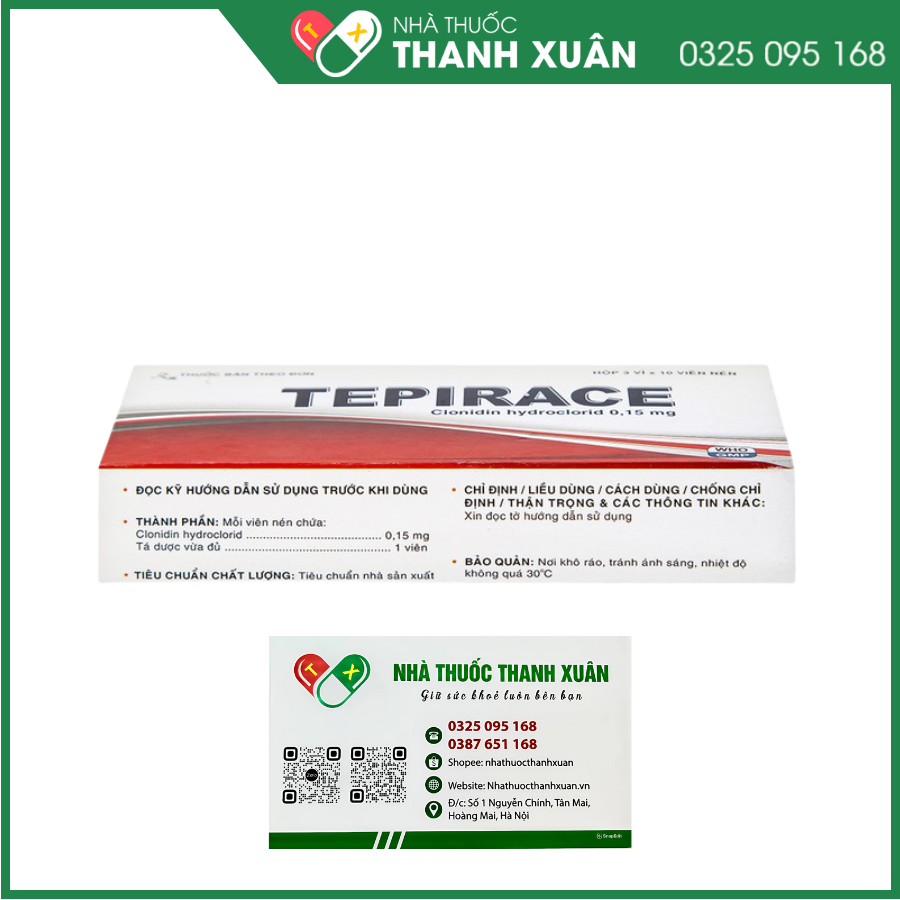 Thuốc Tepirace điều trị tăng huyết áp
