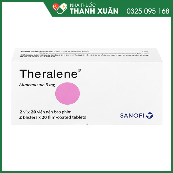 Theralene trị ho khan, viêm mũi dị ứng, mày đay