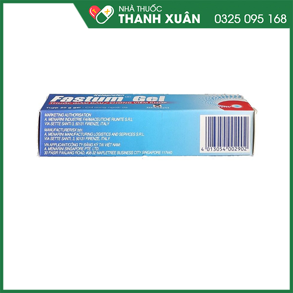 Fastum Gel 2,5% giảm đau, kháng viêm xương khớp