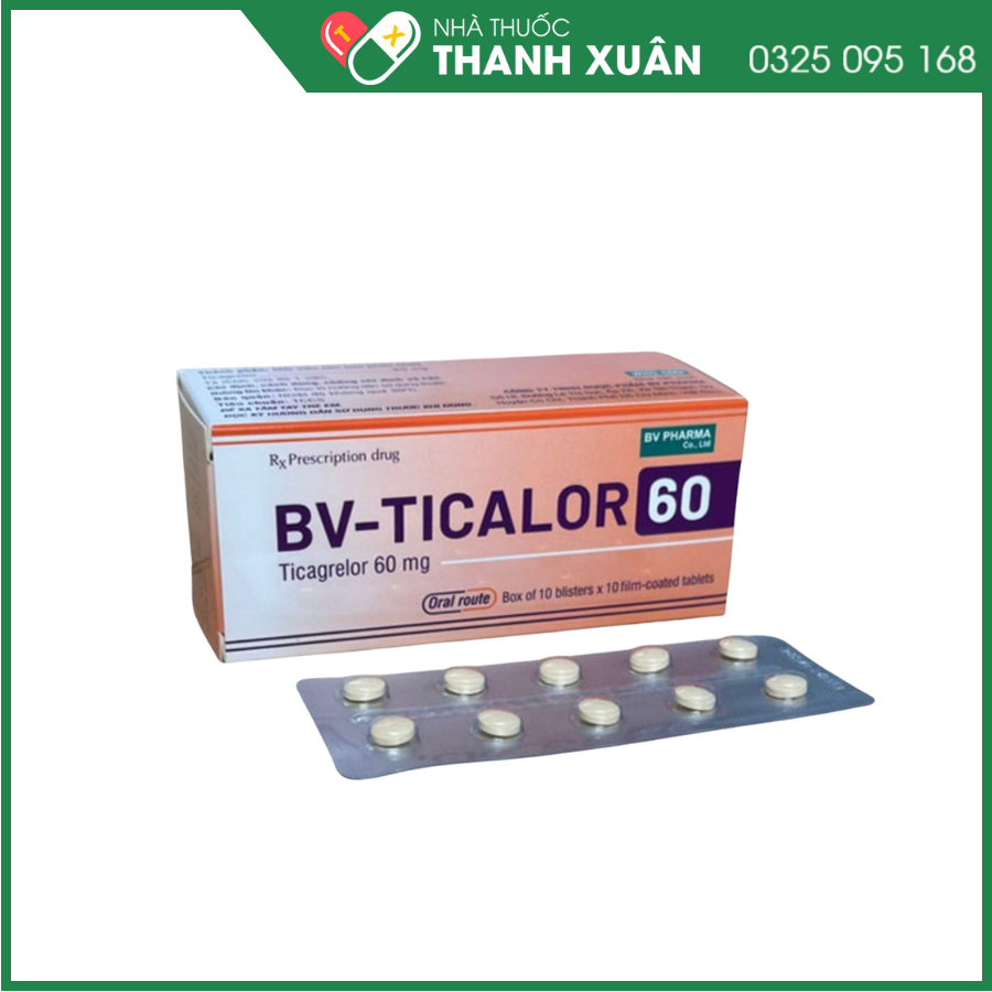 BV-Ticalor 60mg phòng ngừa các biến cố huyết khối do xơ vữa động mạch