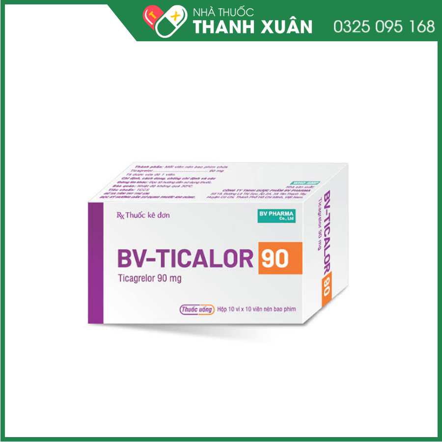 BV-Ticalor 90mg phòng ngừa các biến cố huyết khối do xơ vữa động mạch