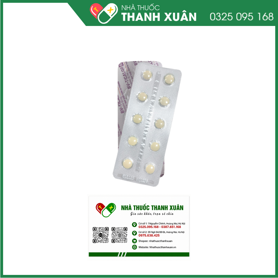 BV-Ticalor 90mg phòng ngừa các biến cố huyết khối do xơ vữa động mạch
