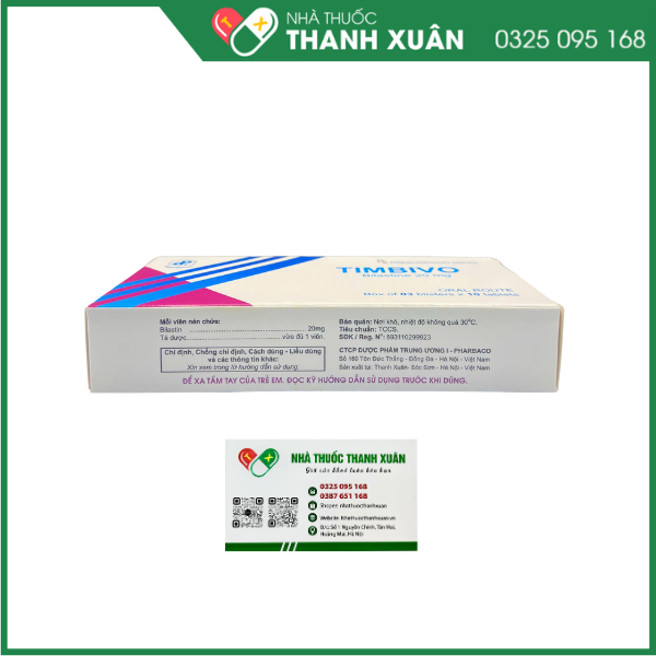 Timbivo điều trị viêm mũi dị ứng, mề đay