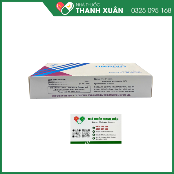 Timbivo điều trị viêm mũi dị ứng, mề đay
