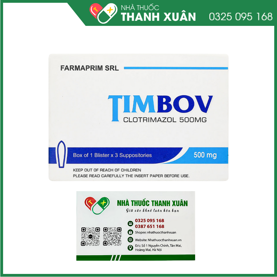Timbov điều trị nhiễm khuẩn hỗn hợp tại âm đạo