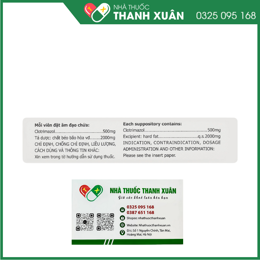 Timbov điều trị nhiễm khuẩn hỗn hợp tại âm đạo