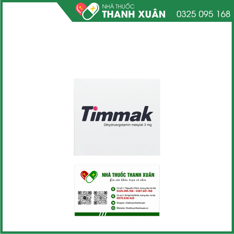 Thuốc Timmak 3mg S.P.M điều trị rối loạn tuần hoàn thể đứng