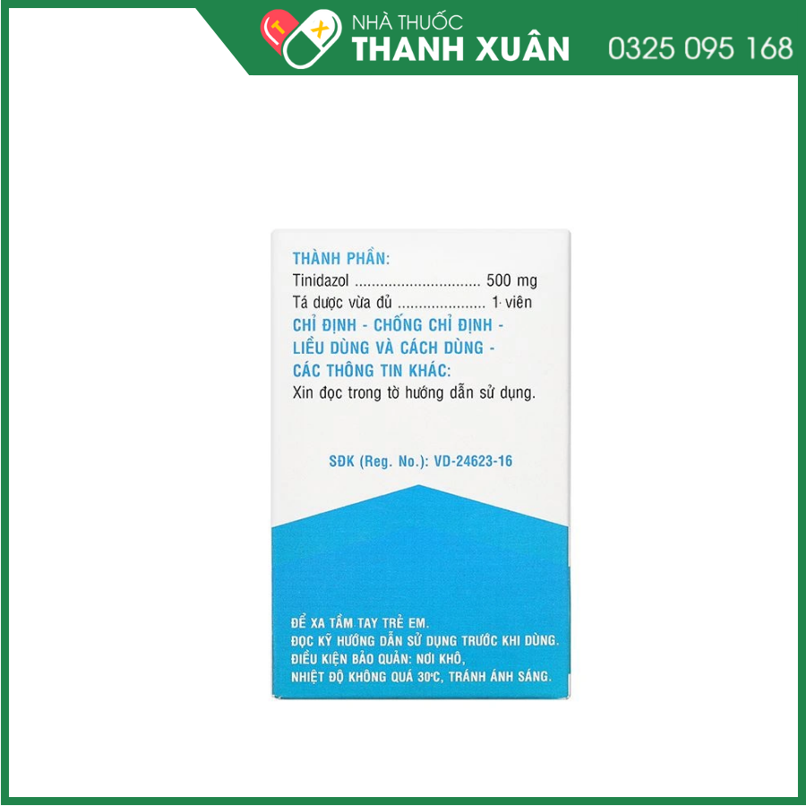 Thuốc Tinidazol 500 DHG dự phòng nhiễm khuẩn sau phẫu thuật