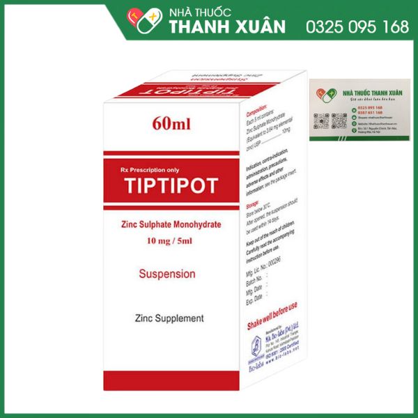 Tiptipot - Giúp bổ sung kẽm nhằm ngăn ngừa tiêu chảy