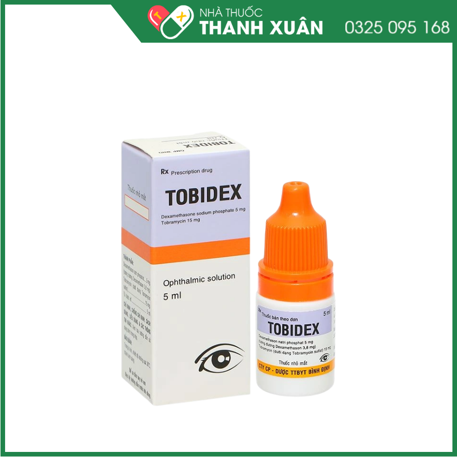 Thuốc nhỏ mắt Tobidex Bidiphar điều trị viêm mắt (5ml)