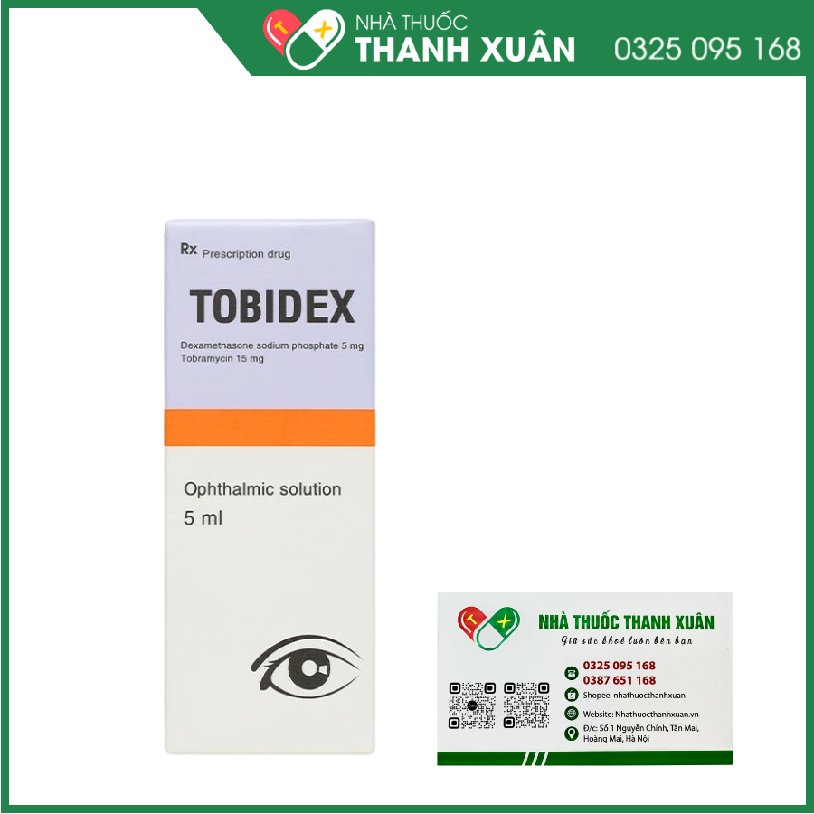 Thuốc nhỏ mắt Tobidex Bidiphar điều trị viêm mắt (5ml)