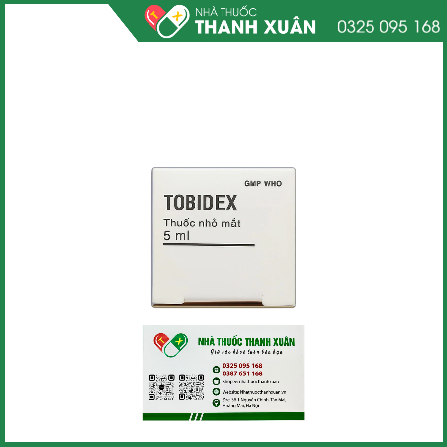 Thuốc nhỏ mắt Tobidex Bidiphar điều trị viêm mắt (5ml)