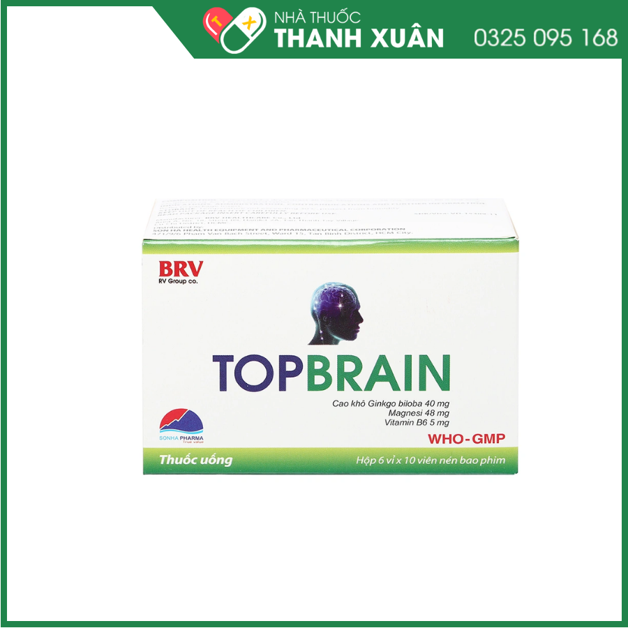 Topbrain giúp tăng tuần hoàn máu, cải thiện thiểu năng tuần hoàn não