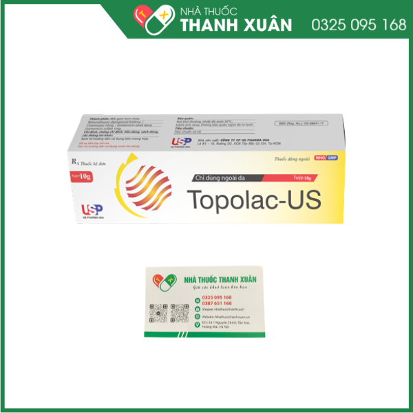 Topolac-US điều trị viêm da, nấm da, nhiễm khuẩn da