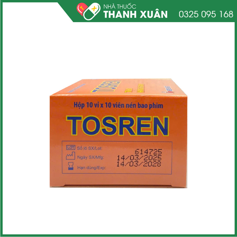 Tosren trị ho do dị ứng hoặc kích thích