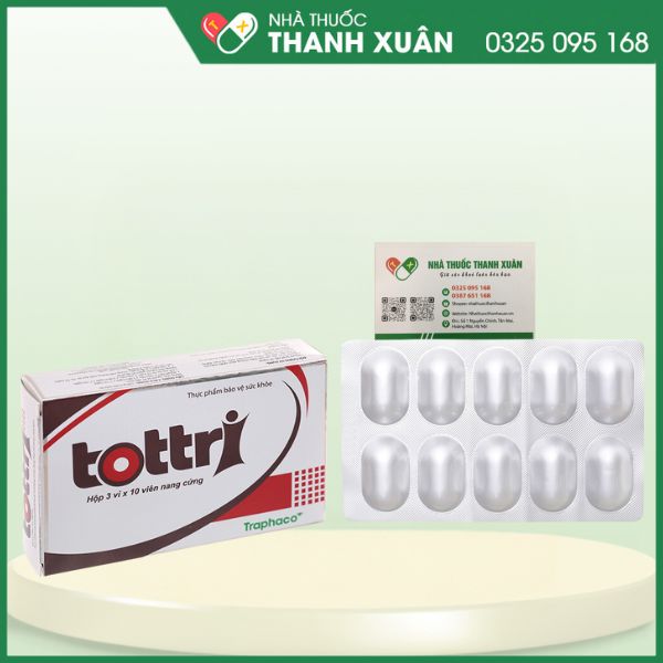 Tottri - Hỗ trợ làm co búi trĩ, bền vững thành mạch