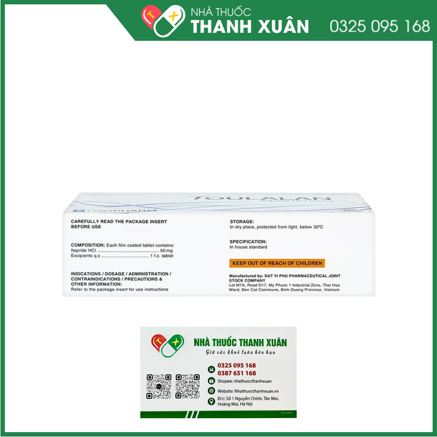 Toulalan điều trị triệu chứng về dạ dày