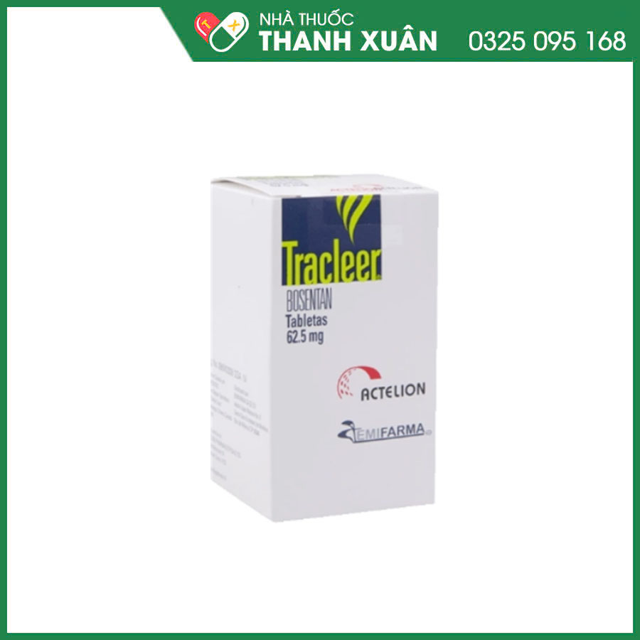 Tracleer J Code Tracleer 62,5mg điều trị trên bệnh nhân tăng áp lực động mạch phổi (PHA)
