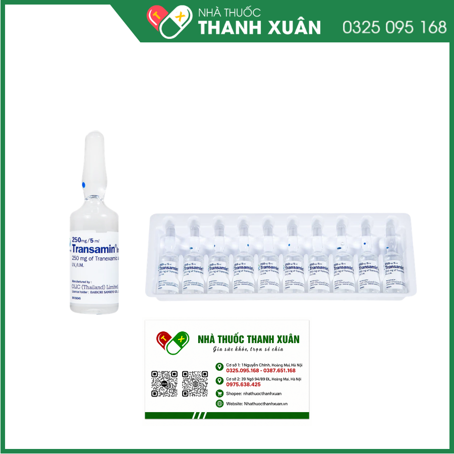 Dung dịch tiêm Transamin Injection 250mg/5ml