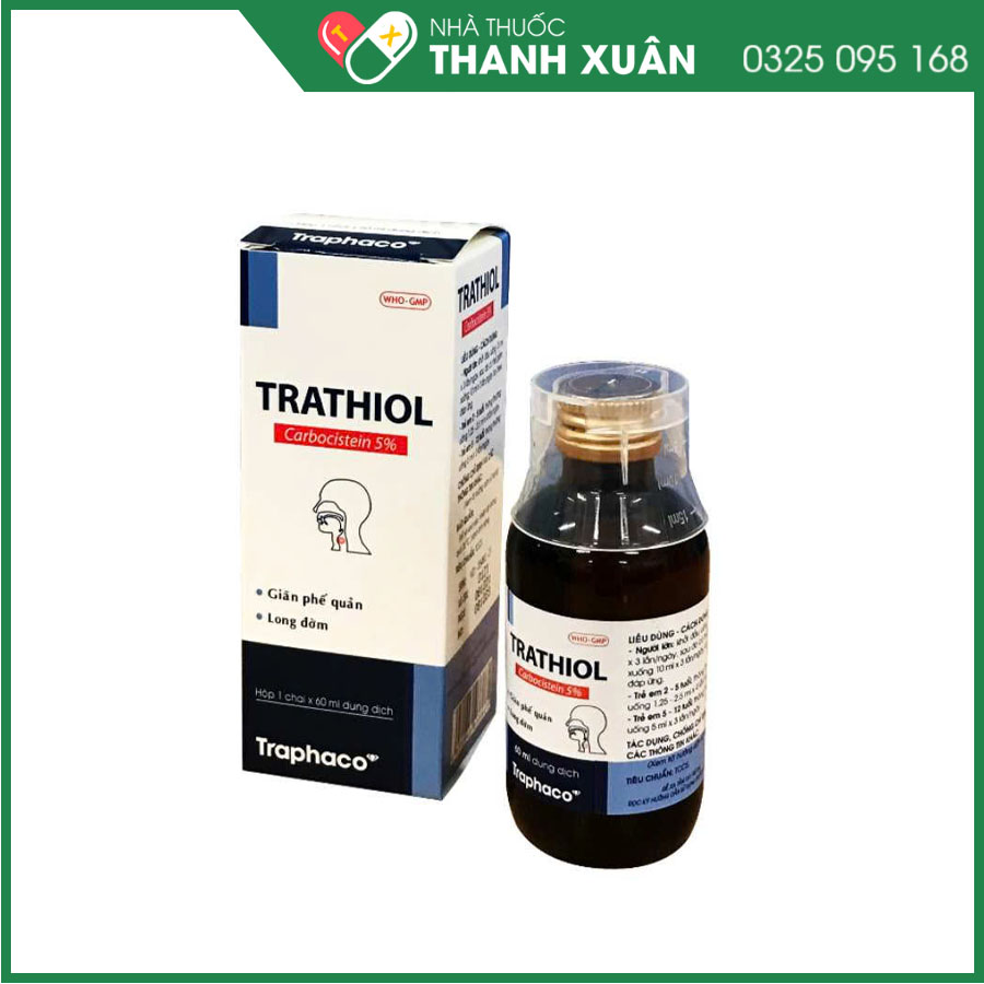 Thuốc Trathiol điều trị các bệnh đường hô hấp có tăng tiết đờm nhiều và nhầy nhớt